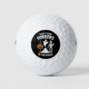 There's Some Horrors In This House Funny Halloween Golf Balls