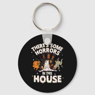 There's Some Horrors In This House Ghost Halloween Key Ring