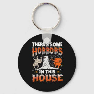 There's Some Horrors In This House Ghost Pumpkin H Key Ring