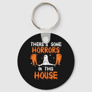 There's Some Horrors In This House Ghost Pumpkin H Key Ring