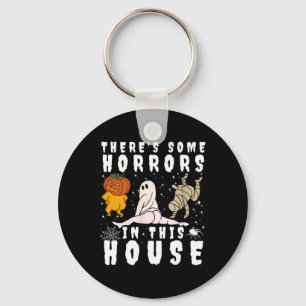 There's Some Horrors In This House Ghost Pumpkin H Key Ring