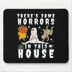 There's Some Horrors In This House Ghost Pumpkin H Mouse Mat