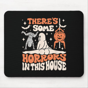 There's Some Horrors In This House Ghost Pumpkin H Mouse Mat