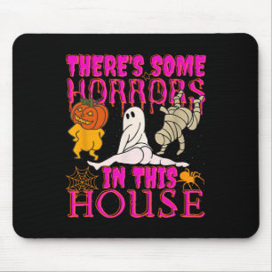 There's Some Horrors In This House Ghost Pumpkin H Mouse Mat