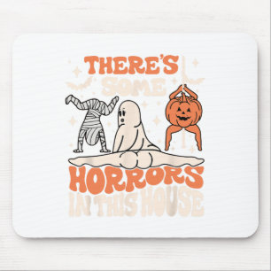 There's Some Horrors In This House Ghost Pumpkin H Mouse Mat