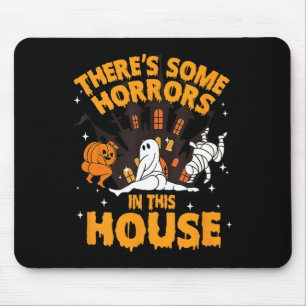 There's Some Horrors In This House Pumpkin Ghost H Mouse Mat