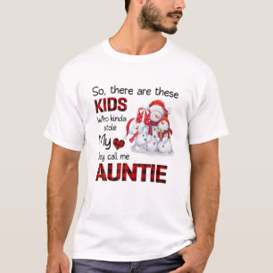 There's These Kids They Call Me Auntie Snowman T-Shirt
