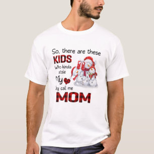 There's These Kids They Call Me Mum Snowman T-Shirt