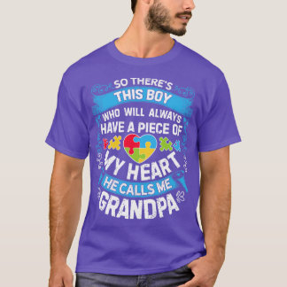 Theres This Boy He Calls Me Grandpa Autism Men Gif T-Shirt
