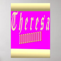 Theresa design shocking pink and gold