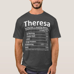 THERESA Nutrition Personalised Name Funny Gift T-Shirt