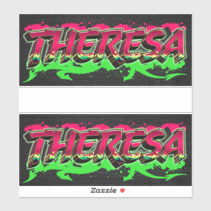 Theresa Vorname Name Graffiti Aufkleber Sticker