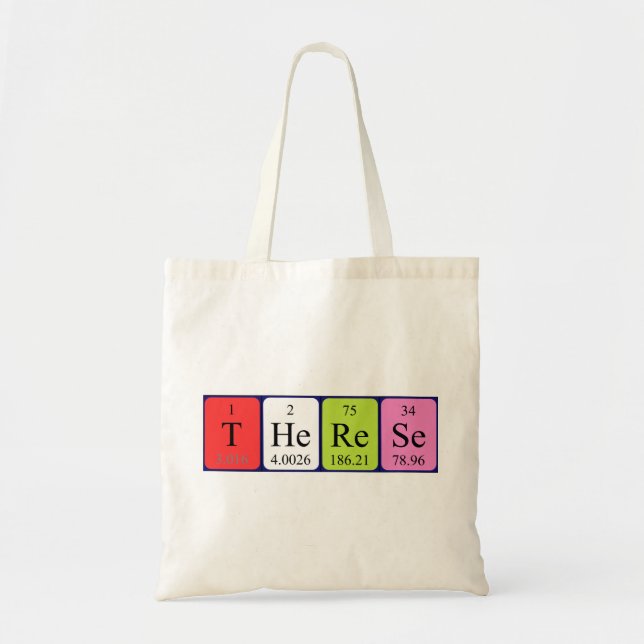 Therese periodic table name tote bag (Front)