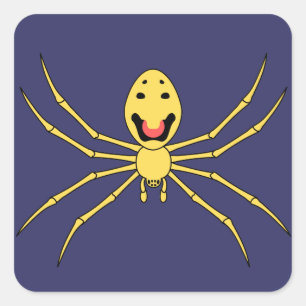 Theridion grallator AKA Happy Face Spider Square Sticker