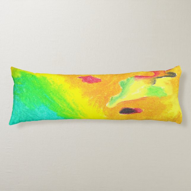 Thermal Abstract by AnyaC Body Cushion (Front)