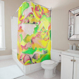Thermal Abstract by AnyaC Shower Curtain