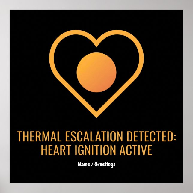 Thermal Escalation Detected Heart Ignition Active  Poster (Front)