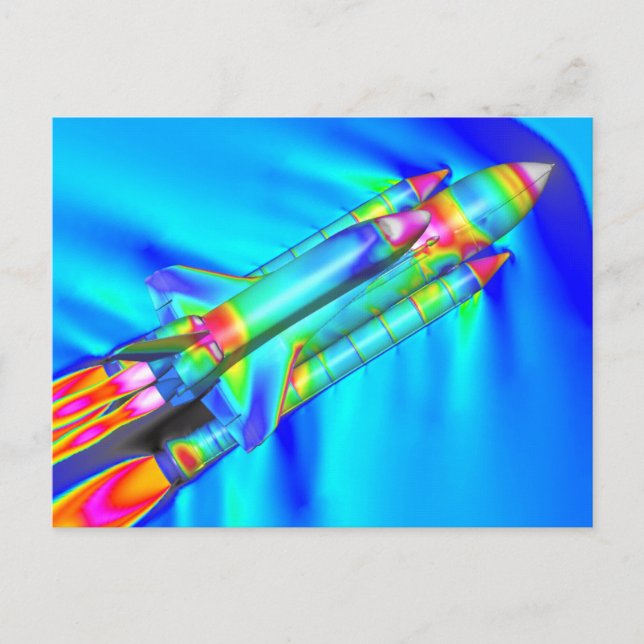 THERMAL IMAGE ATLANTIS SPACE SHUTTLE POSTCARD (Front)