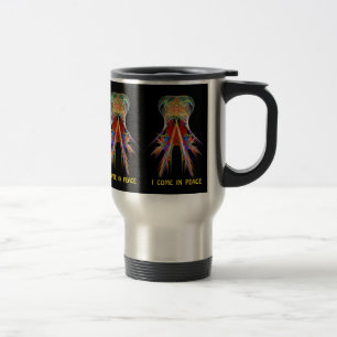 Thermal Mug:  Alien Visitor - "I Come In Peace" Travel Mug