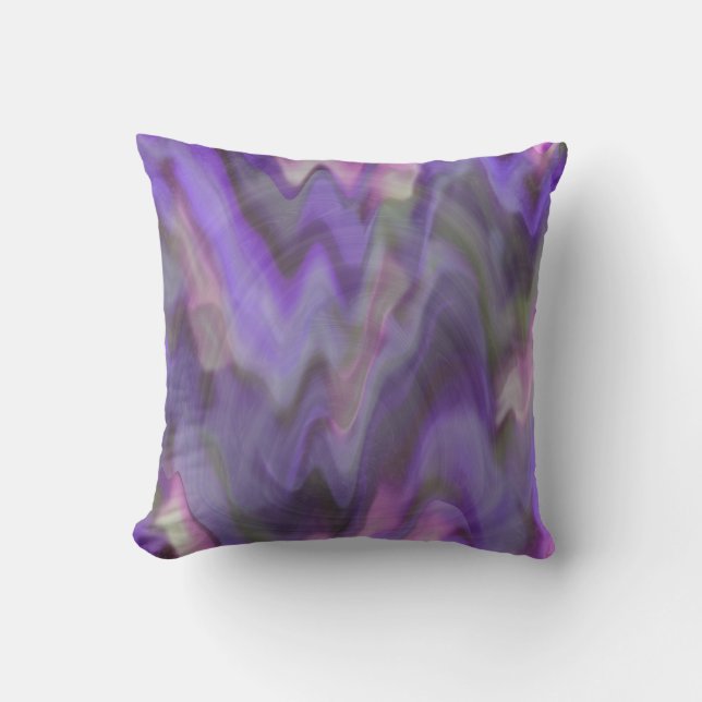 Thermal purple waves cushion (Front)