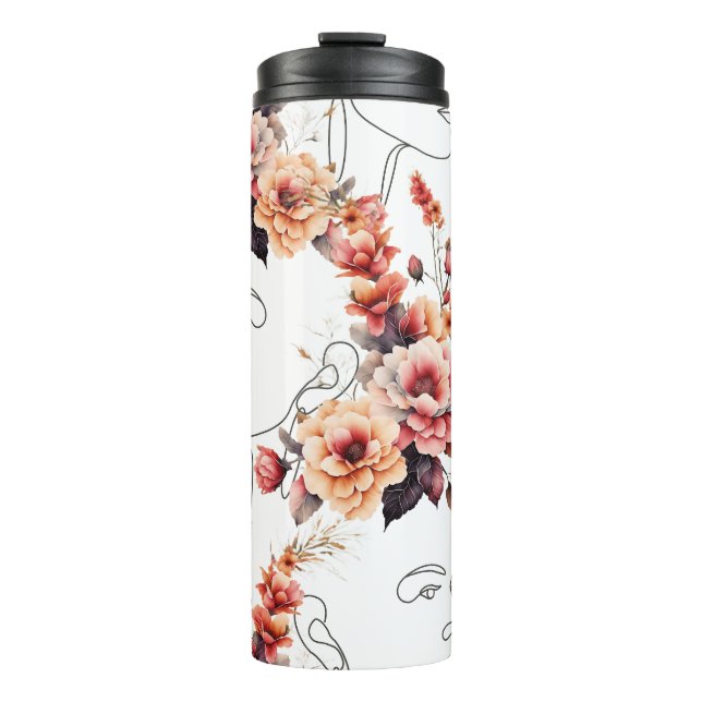THERMAL THUMBLER FACE LINE IN FLORAL PRINTS TUMBLER (Front)