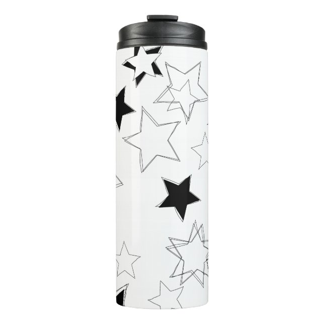 Thermal Tumbler Black & White Stars (Front)