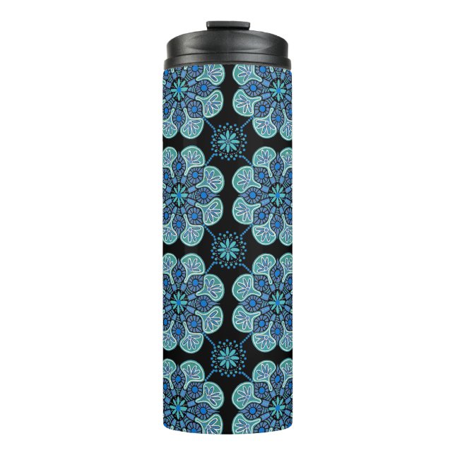 Thermal Tumbler blue on black medallion  (Front)