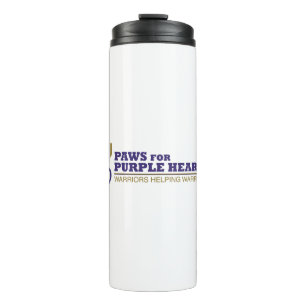 Thermal Tumbler Bottle - White w Color Logo
