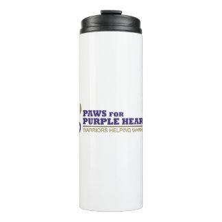 Thermal Tumbler Bottle - White w Color Logo