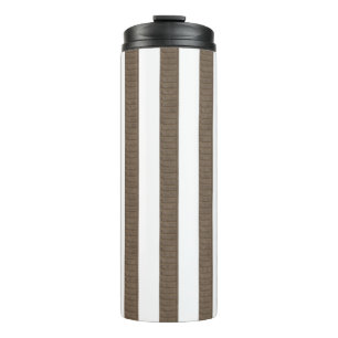 Thermal Tumbler Brown & White Stripe