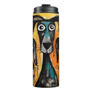 Thermal Tumbler Dog Puppy  Red Hearts