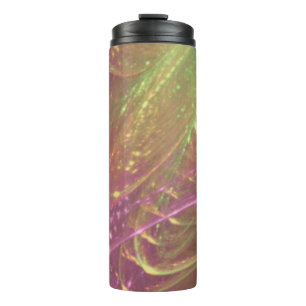 Thermal Tumbler Green Magenta Asymmetric Fractal