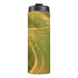 Thermal Tumbler Green Yellow Asymmetric Fractal