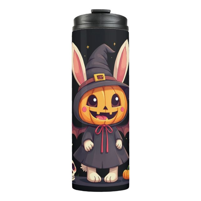 Thermal Tumbler Halloween Witch Rabbit (Front)