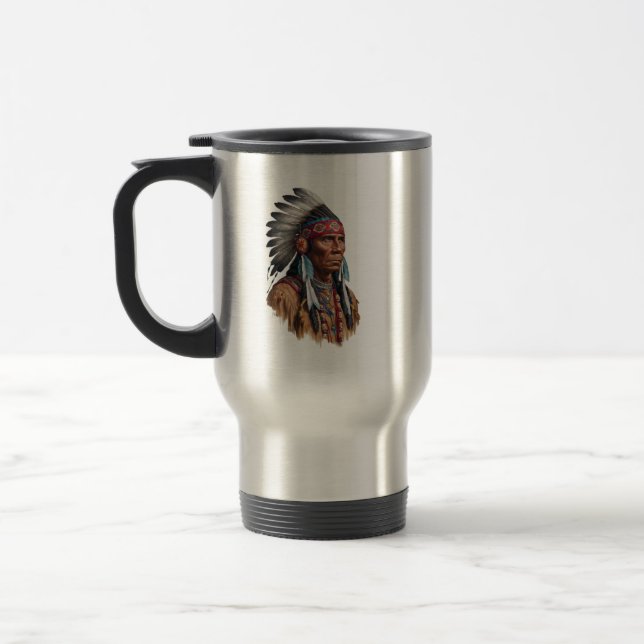 Thermal Tumbler - Native Americans Travel Mug (Left)