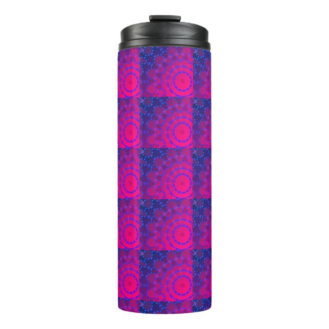 Thermal Tumbler PINK - BLUE -MANDALA MODERN (Front)