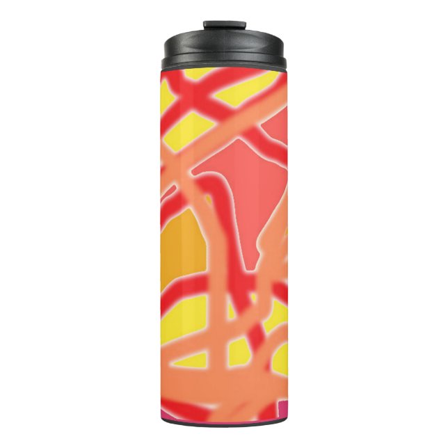 Thermal Tumbler - Pink Chaos into Form Design (Front)
