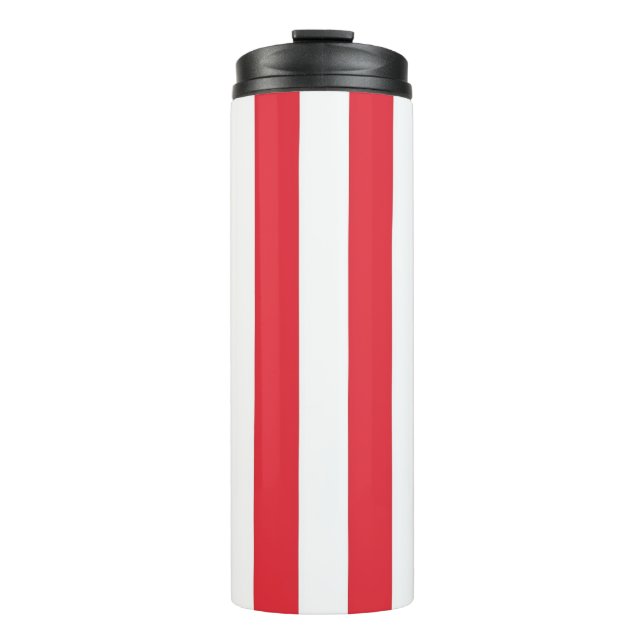 Thermal Tumbler Red & White Stripe (Front)