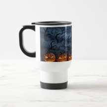 Thermal Tumbler Travel Mug with Halloween Design