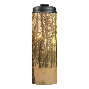 Thermal Tumbler Winter Forest Snow And Light