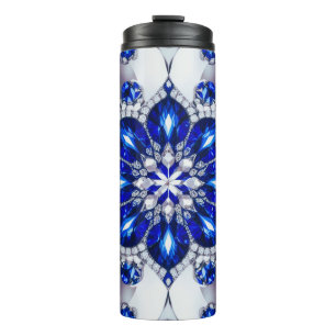 Thermal Tumbler with Blue White Colours