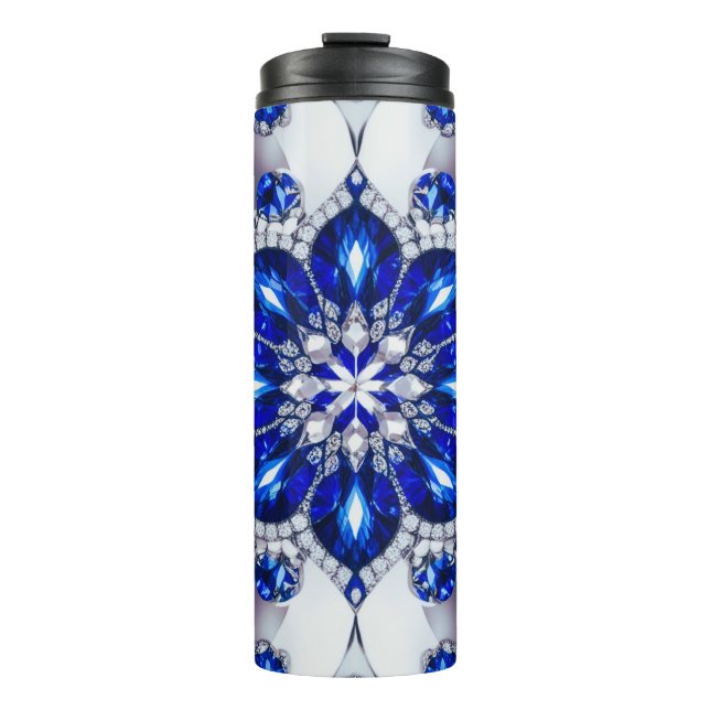 Thermal Tumbler with Blue White Colours (Front)