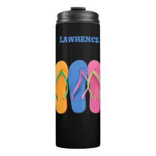 Thermal Tumbler with Colourful Flip-Flops Design
