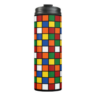 Thermal Tumbler with colourful squares Var01