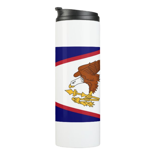 Thermal Tumbler with flag of American Samoa, USA (Rotated Right)