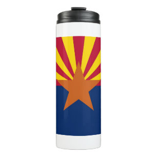 Thermal Tumbler with flag of Arizona State, USA