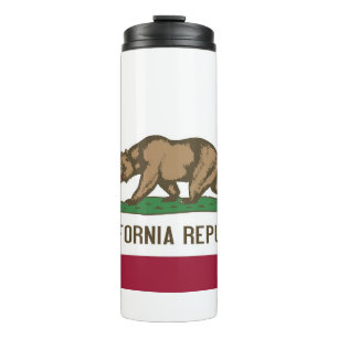 Thermal Tumbler with flag of California State, USA