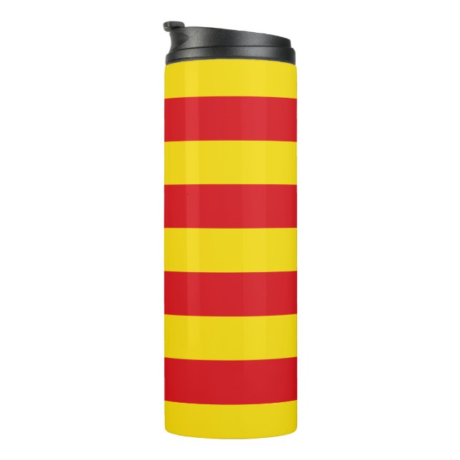 Thermal Tumbler with flag of Catalonia (Rotated Right)