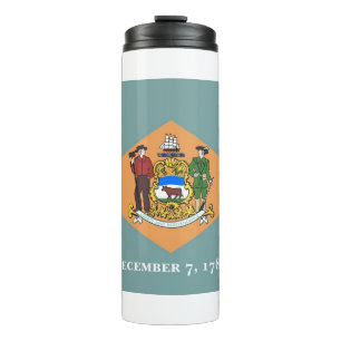 Thermal Tumbler with flag of Delaware, USA