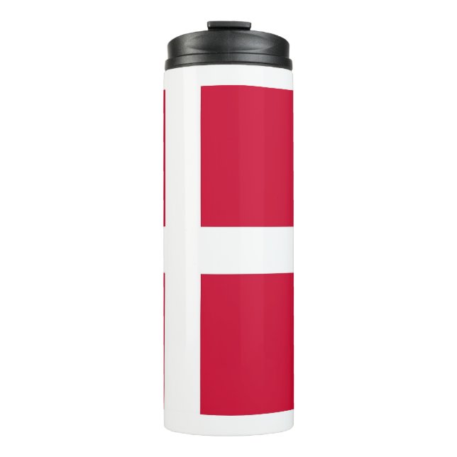 Thermal Tumbler with flag of Denmark (Front)